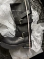 Pure leather black boots