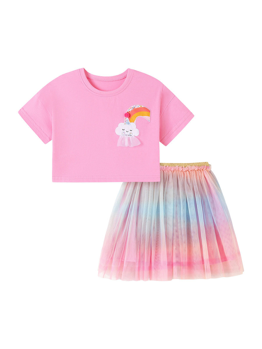 Summer Girls' Tulle Dress Set, Cute Kids' Outfit, [Style] Baby Set