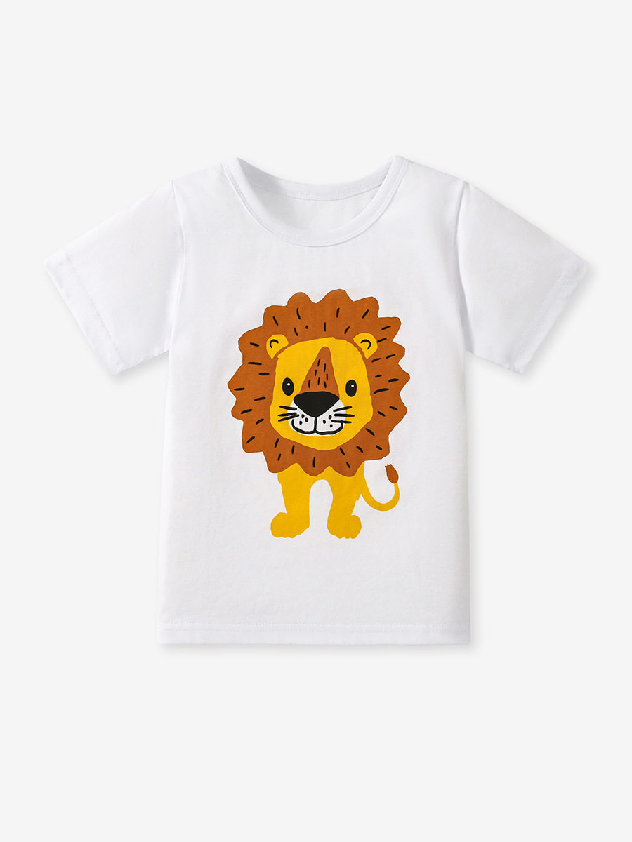 New Summer Short-Sleeve Top, Toddler & Little Kid Cute Cartoon Cotton Boys' T-Shirt