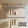 Double-Layer Clothes Drying Rod on the Balcony, Top-Mounted Clothes Drying Rack, Thickened Clothes Rod, Hanging Aluminum Alloy Clothes Rod