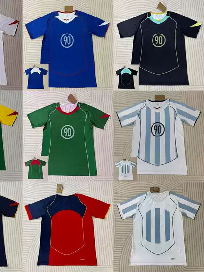Wholesale T90 Football Uniforms 2526 Fan Version Series Football Sports Training Uniforms Short-Sleeved Sweat-Absorbent Breathable Quick-Drying