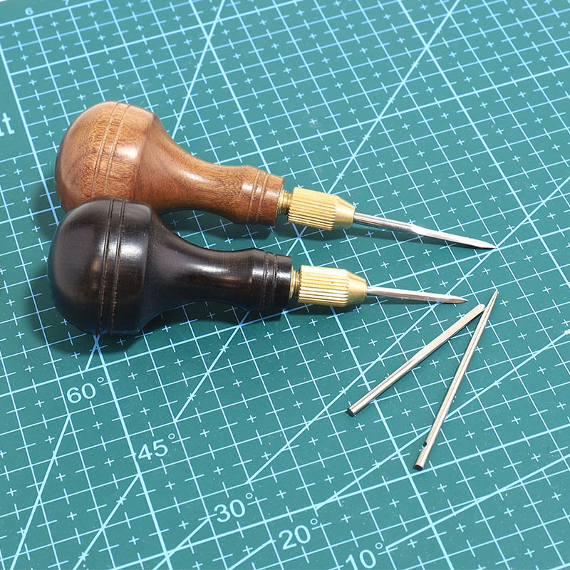 เครื่องมือหนัง Awl Through Hole คู่มือ DIY เย็บมือเปลี่ยนได้...