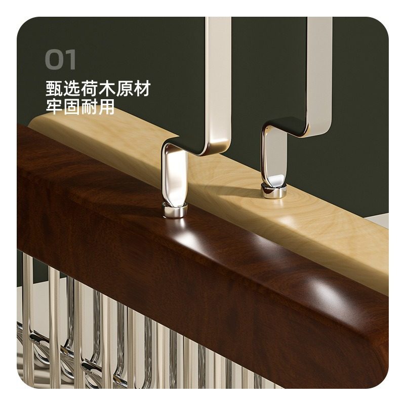8-hook multi-functional wooden sling hanger vest tie hook solid wood wave drying hanger for student dormitory