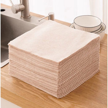 Loofah Rag, Oil-Absorbing Dish Towel, Kitchen Rag, Multi-Functional Easy-To-Clean Lazy Cleaning Cloth, Scouring Pad, Dishwashing Cloth