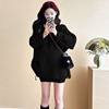 Maternity Suit Fashionable and Fashionable Autumn and Winter New Casual Knitted Sweater Short Skirt Red Three-Piece Winter Set