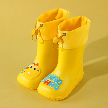 Children's Rain Boots Cartoon Cute Boys and Girls Waterproof Rain Boots Baby Children Non-Slip Water Shoes Student Rubber Shoes Wholesale