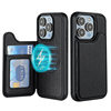 Suitable for iPhone 17 Pro, Apple 16 Magnetic Magsafe Flip Card Slot Phone Case, Anti-Drop and Anti-Fingerprint