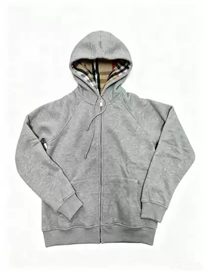 High-Quality British-Style Retro Plaid Hooded Women's Sweatshirt Jacket with Embroidered Logo for Export to Europe and America, Original Design