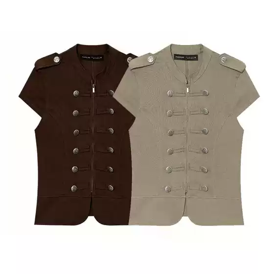 Pb&Za Women's Clothing 2026 Summer New Fashion Style Chanel-Inspired Zipper and Button-Decorated Vest 0264038