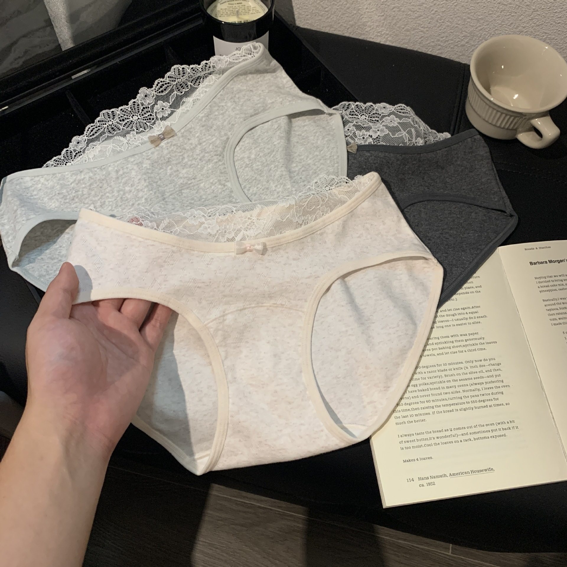 10A Japanese Style Autumn and Winter Panties for Women, Sexy Plus Size, Large Size, Lace Crotch Panties for Women