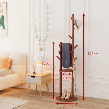 New Chinese Style Bedside Locker Integrated Clothes Hanger Shoe Rack Floor-Standing Light Luxury Coat Rack Living Room Simple Clothes Hanger Dropshipping