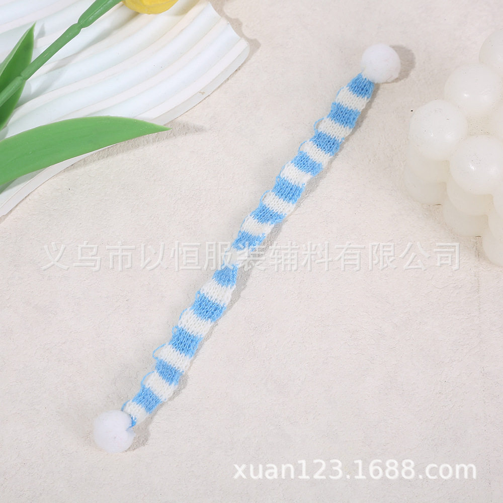 现货圣诞迷你针织小围巾卡通公仔娃娃DIY玩具围脖配饰圣诞节装饰
