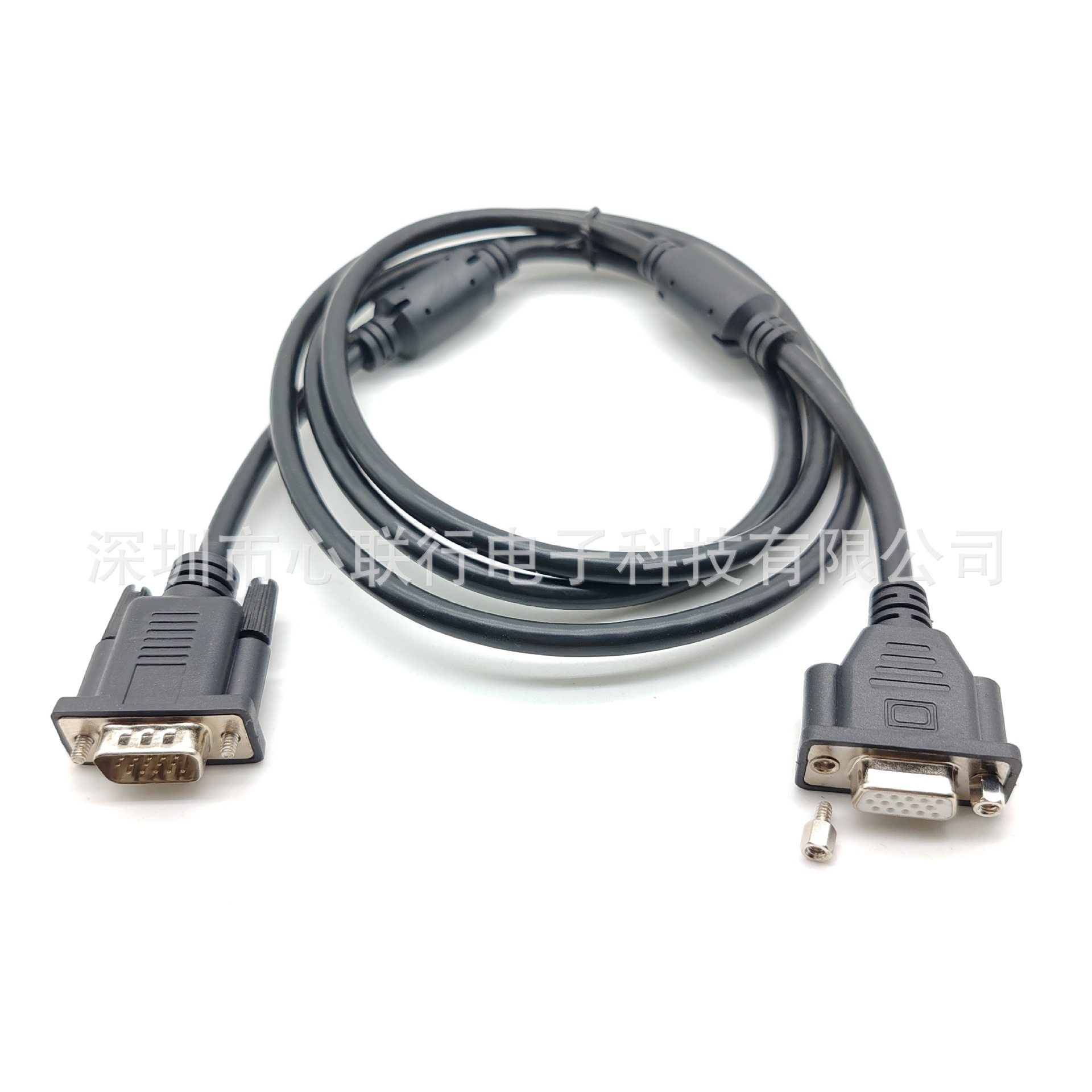 Heart link line pure copper computer VGA cable male to female nut double magnetic ring computer monitor host HD extension