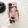 Little flower [pink] diamond buckle pearl dog