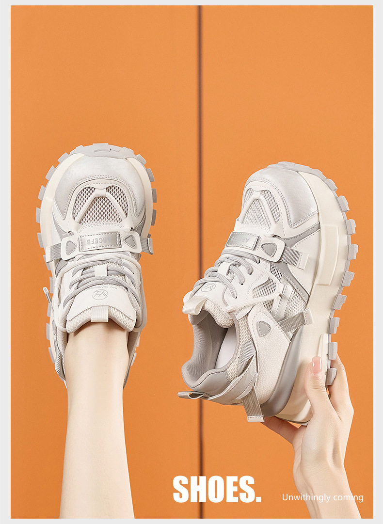 Giày sneaker nữ chạy bộ mesh thoáng khí đế dày Dexun 2026 — Lưới đơn hồng, Lưới đơn xanh, Lưới đơn xám chi tiết 11