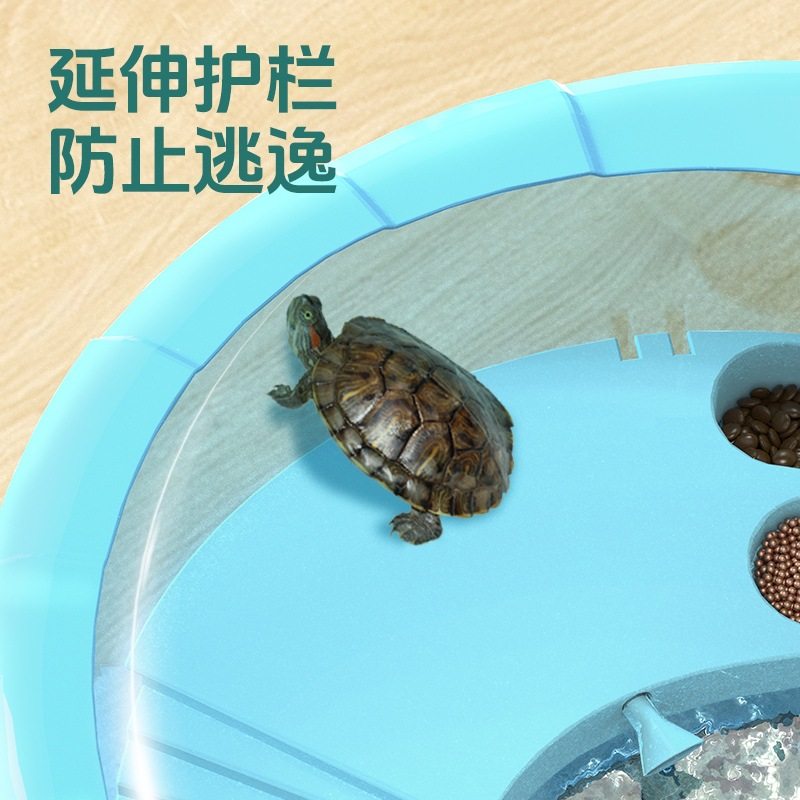 Chongshangtian Turtle Tank Comes with 2 Live Turtles, Brazilian Turtles, Chinese Tortoises, Kidsren's Pet Turtles, Black Turtles, Live Turtles