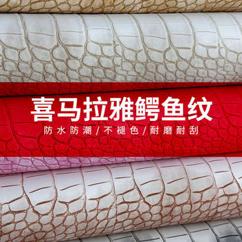 in stock 1.0mmPU Artificial Leather Himalayan Crocodile Pattern Fashion Grain Full Realistic Bag Handbag Shoe Material