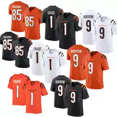 Thorny Jersey Bengals Embroidered Rugby Uniform Foreign Trade Wholesale 1 # Chase 9 # Burrow 85 #