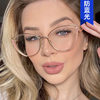 Kedun Hollow Cat Eye Non-Prescription Glasses Metal 2022 New Trendy Eyeglass Frames for Women Fashionable Blue Light Blocking Glasses Customizable