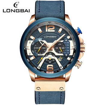 Men's Watch Trendy Business Sports Waterproof Multi-Function Calendar Large Dial Belt Six-Pin Quartz Watch Wholesale