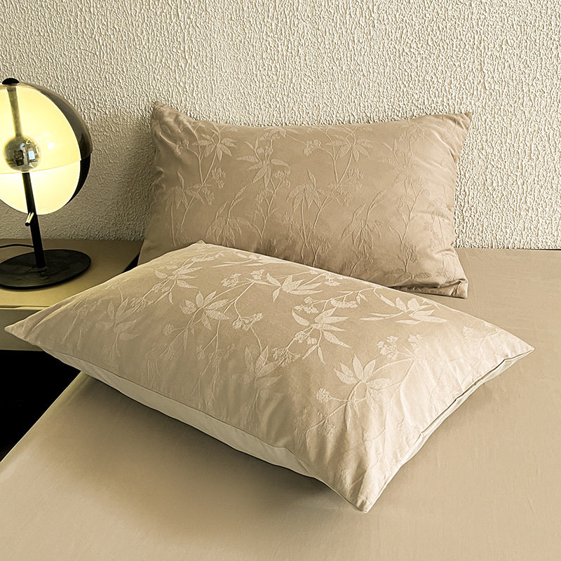 2025 New High-End Jacquard Satin Cotton Brushed Four-Piece Set Autumn and Winter Pure Cotton Quilt Cover Bed Sheetss Bedding