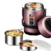 Large-Capacity Vacuum Three-Layer Stainless Steel Student Party Long-Lasting Hour-Insulated Rice Bucket with Lid