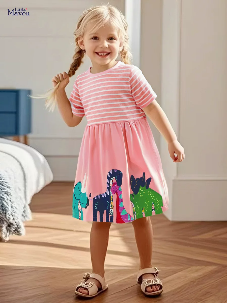 Factory Direct Supply New Girls' Dress, Summer Kids' Dress, Cartoon Kids' Dress