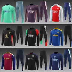 Football Uniform New Kidsren's Half-Length Sleeve Training Uniform Suit Real Madrid Arsenal Barcelona Paris Kid Jersey