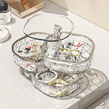 Jewelry Storage Box, High-End Light Luxury Desktop Earrings, Rings, Necklaces, Plastic Jewelry Storage, Dressing Table Jewelry Box