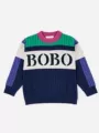 BOBO Colorblock Contrasting Pullover Sweater