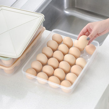 Refrigerator egg storage box kitchen refrigerator household preservation storage box dumpling box plastic egg box wonton box