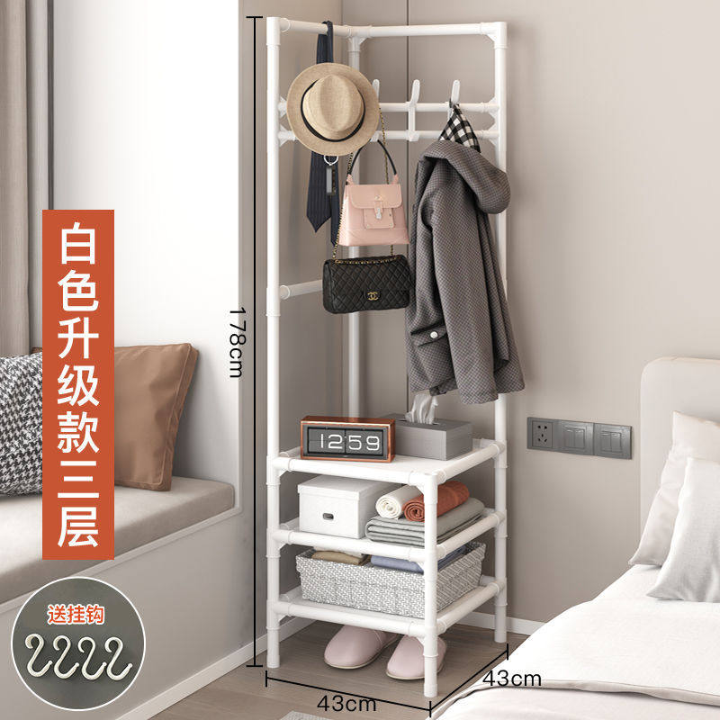 Simple Clothes Hanger Corner Coat Rack Bedroom Floor-Standing Storage Corner Clothes Hanger Indoor Home Stacking Rack Factory Wholesale
