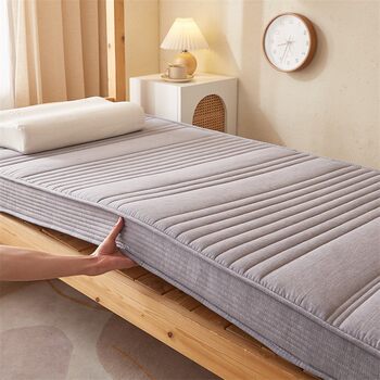 Coconut Brown Latex Sponge Mattress Washed Cotton Upholstered Mat Household Bedroom Tatami Thickened Mat Student Dormitory Rental Housing