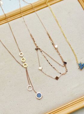 镶钻项链无品牌珍珠女合金