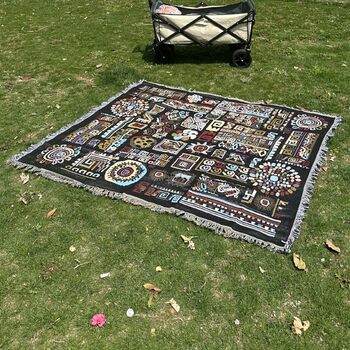 picnic mat new ins style line blanket camping blanket casual blanket nap blanket american style sofa blanket picnic blanket bed end blanket