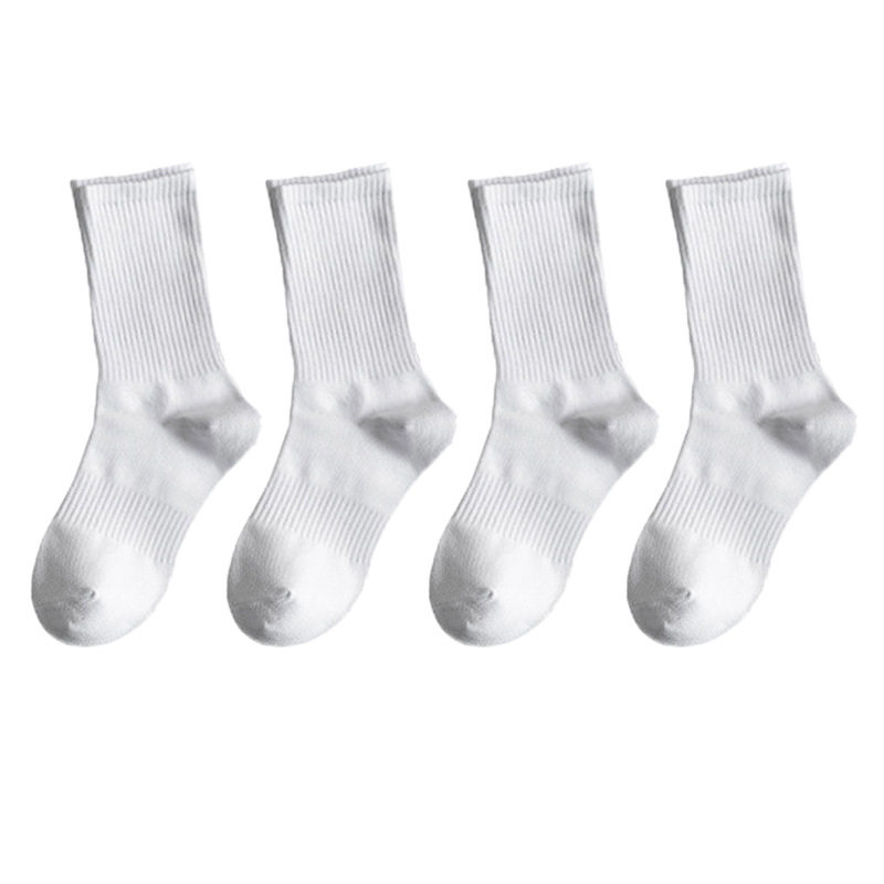 跨境诸暨运动袜透气女士白色船袜春夏季篮球长袜男士中筒袜子批发