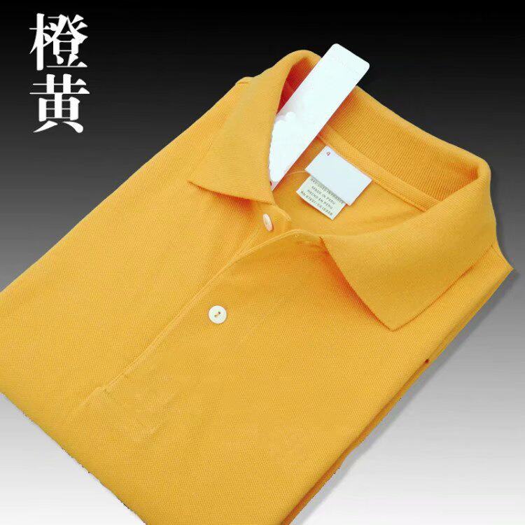 跨境外贸男装法国鱼仔夏装纯色翻顶POLO衫男士宽松上衣短袖T恤男