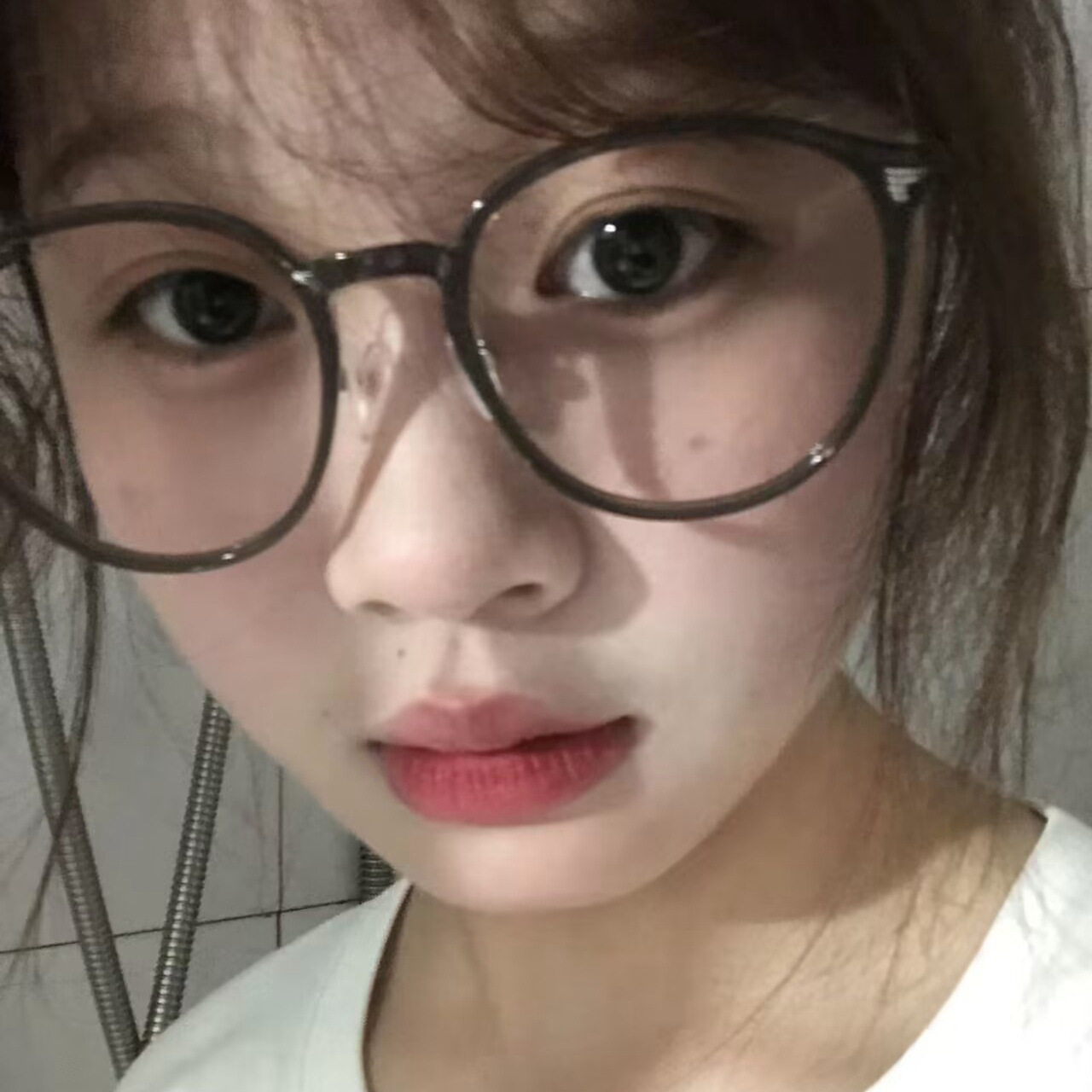 Ultra Light New Japanese Style Retro Glasses Frame Women's Round Frame Glasses Frame Myopia Cold Tea Color Can be Fit with Preference