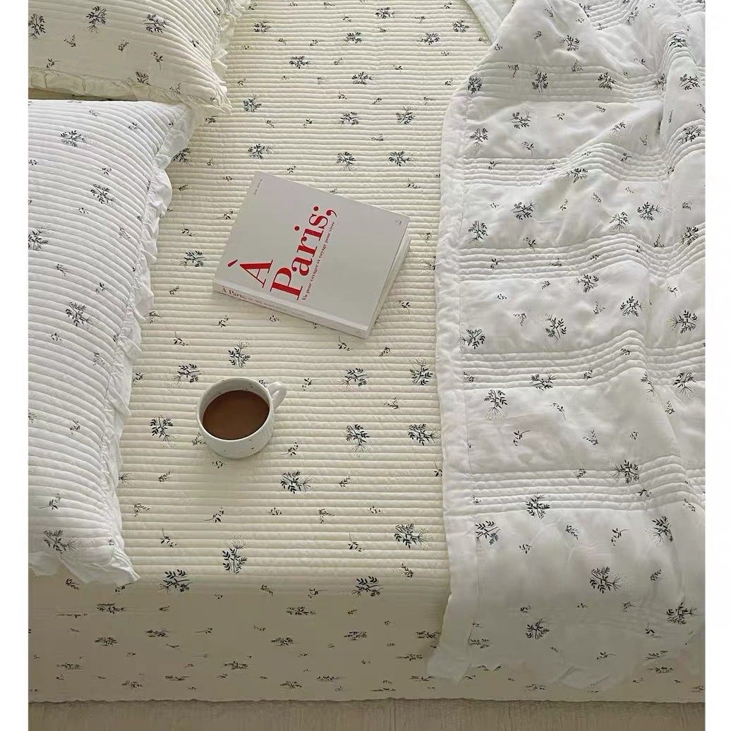 South Korea with foreign trade rosin leaflet summer quilt modal tencel bed cover three-piece set summer quilt bed cover four-piece set