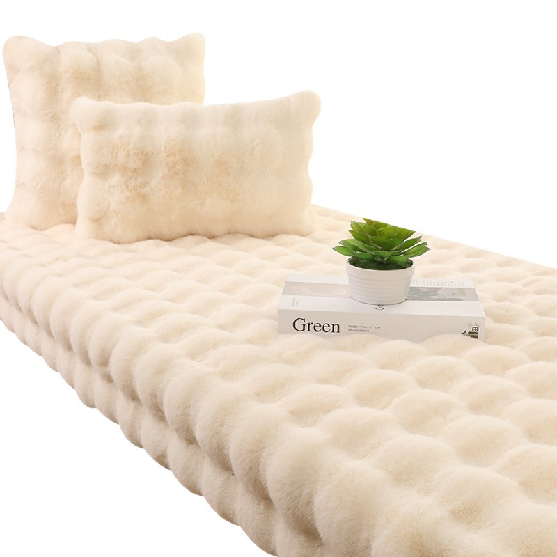 New Style Bubble Velvet Balcony Mat, Rabbit Fur Tatami Cushion, Plush Carpet, Thickened and Non-Slip