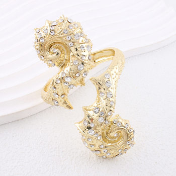 Za Spanish Ocean Resort Style Conch Bracelet with Diamonds Beach Party Unique Marine Animal Accessories