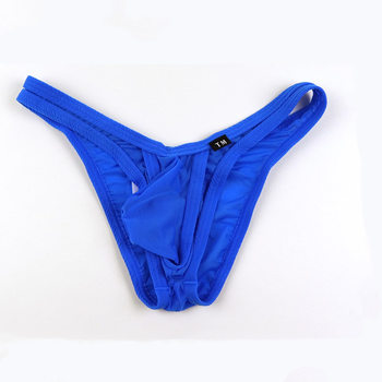 Men's Triangle Low Waist Tack Translucent Briefs Boys U Convex Sexy Pocket Trousers Men's Underwear Retail