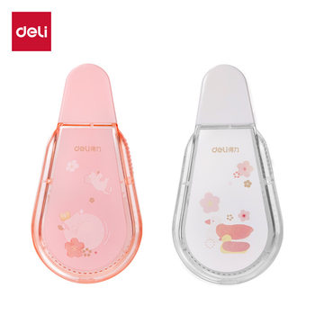 Deli Stationery Light Sakura Correction Tape Cartoon Correction Tape 20m Large Capacity Correction Tape Correction Tape 71547 Wholesale