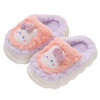 Winter Kidsren's Cotton Slippers for Boys and Girls, Warm, Non-Slip and Velvet, Family Bags and Small Kidsren's Baby Furry Cotton Slippers