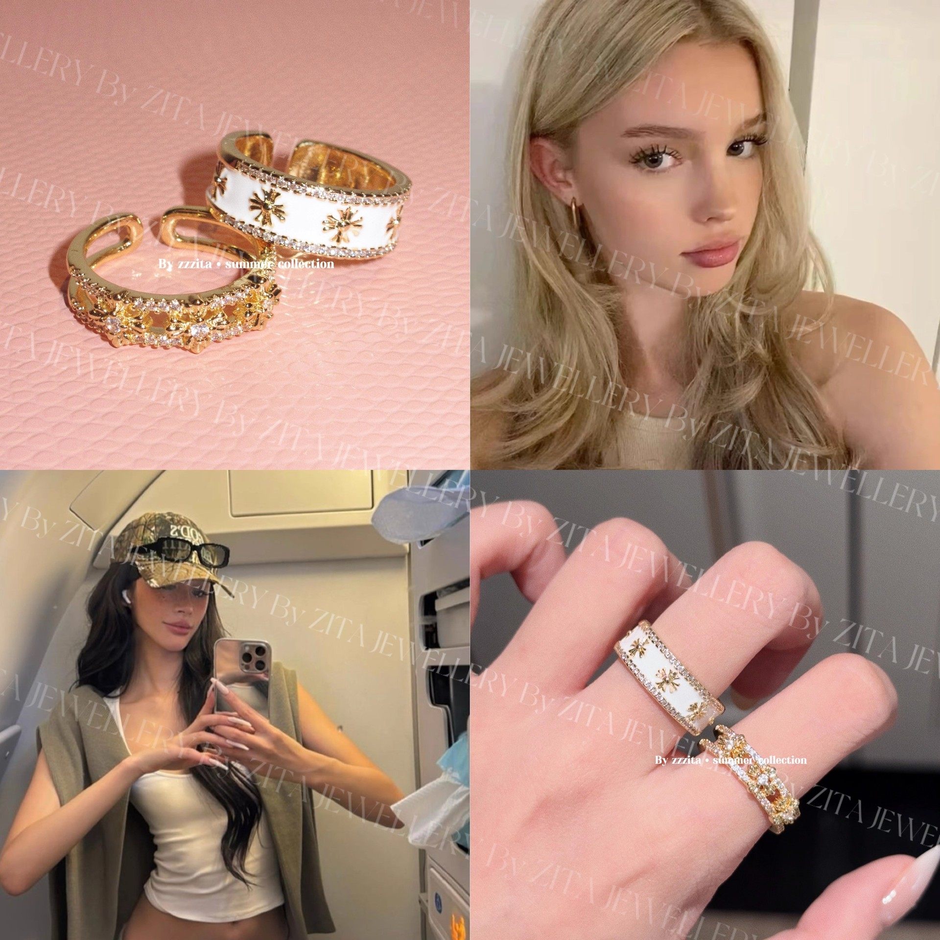 Gold Drip Glaze Cross Ring for Women, Accessible Luxury and High-End Stacking Index Finger Ring 2025 New Style, Beautiful Personalized Hand Jewelry