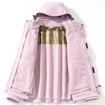 Jacket Three-In-One Women's Windproof and Waterproof Detachable Autumn and Winter New International Outdoor Hiking and Mountaineering Jacket for Men