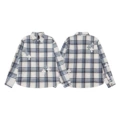 119 white and blue plaid