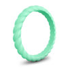 New 3mm Wide Women's Twist Silicone Ring Amazon Cross-Border E-Commerce Outdoor Sports Ring Yoga Ring