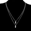 Small wholesale explosive titanium steel necklace small silver brick pendant necklace neutral style exquisite snake chain clavicle necklace