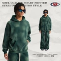 2591 distressed sweatshirt - forest green